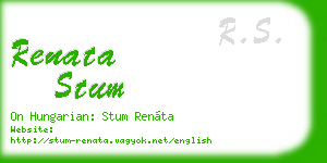 renata stum business card