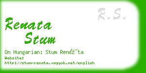 renata stum business card